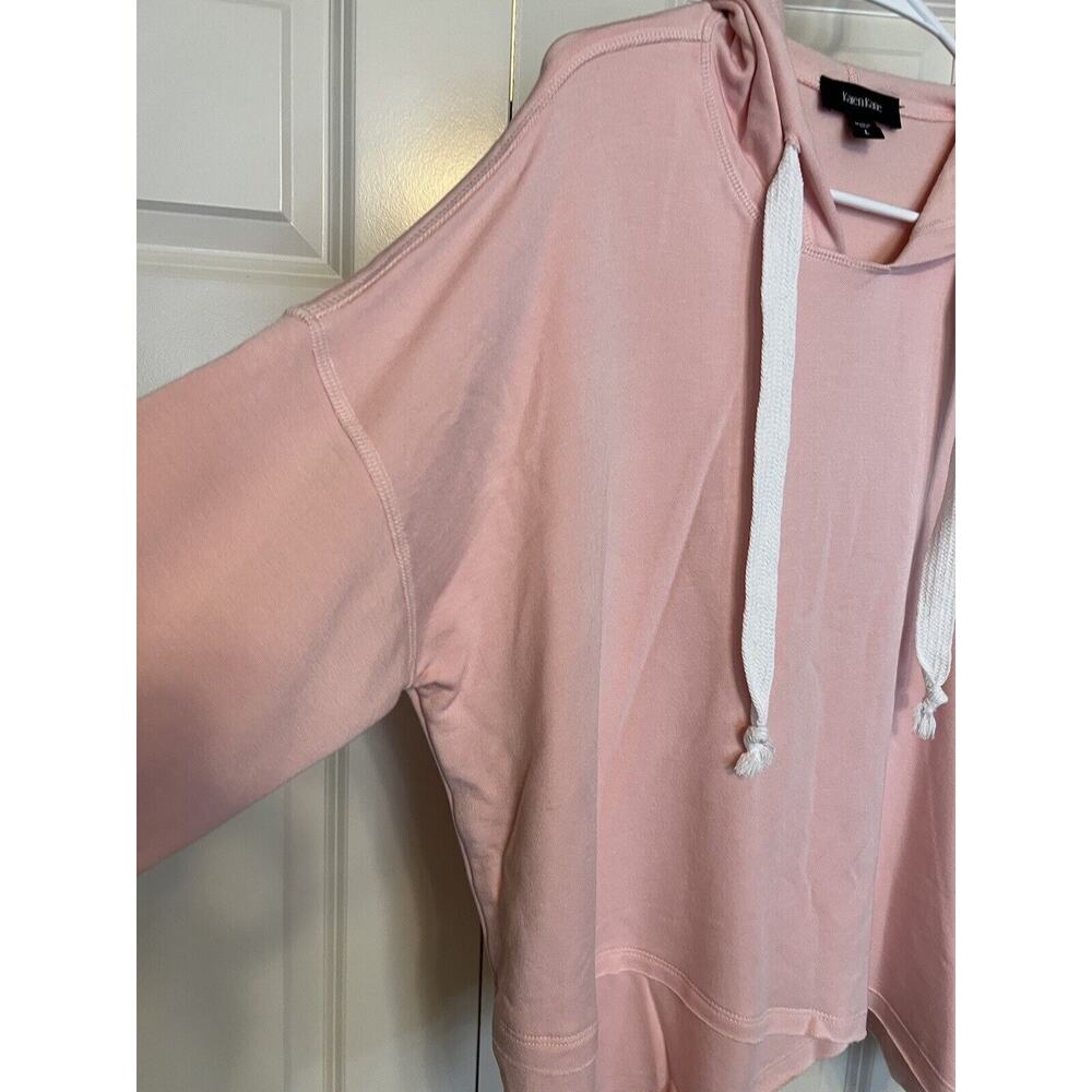 NWT $112 Karen Kane Women's Large Pink Long Sleeve Sweatshirt Hoodie - Picture 4 of 12